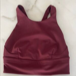Lululemon Women's Burgundy Sports Bra- size 2